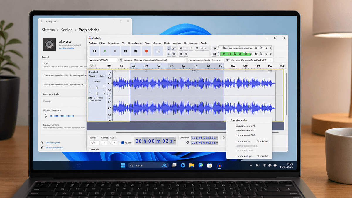 Audacity Grabar Audio en PC