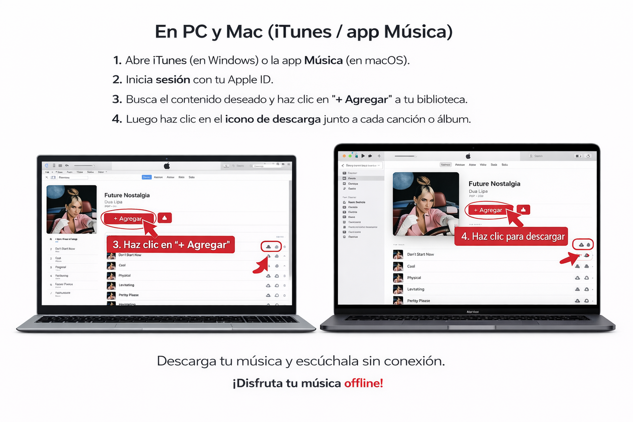Descargar canciones de Apple Music sin conexión en PC y Mac