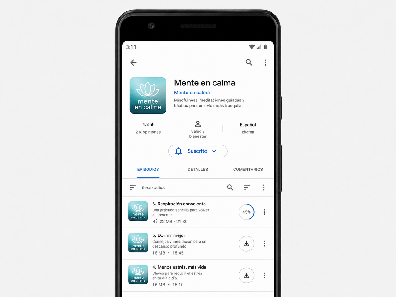 Descargar Podcasts con Antennapod