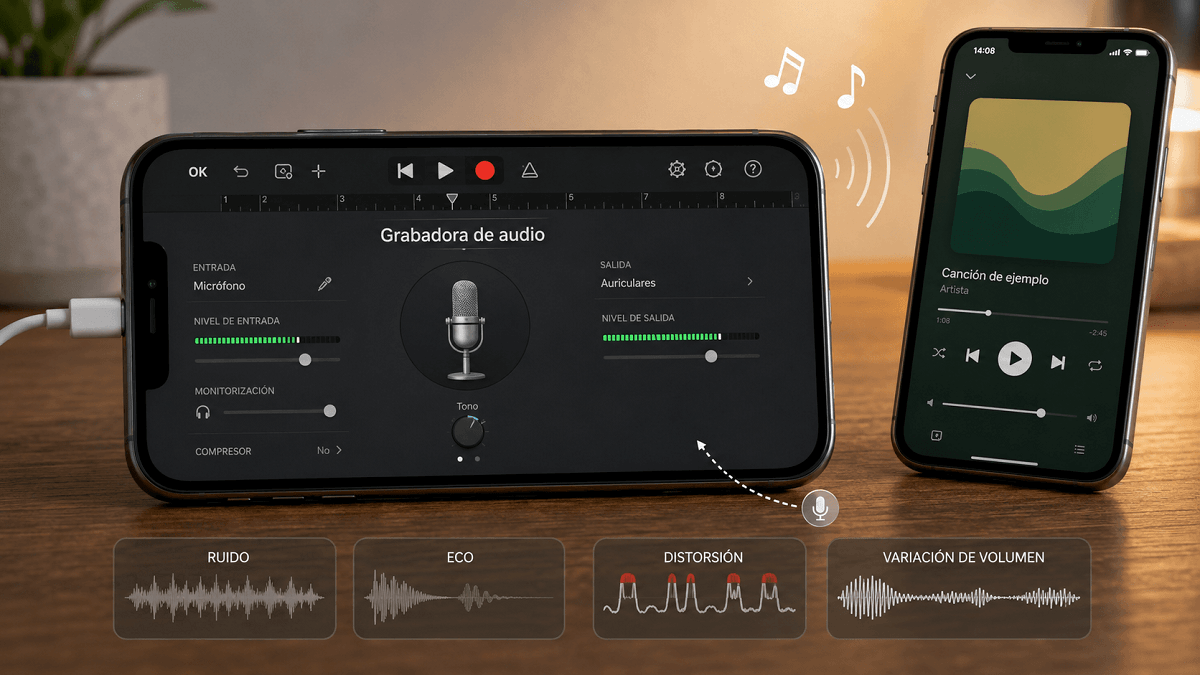GarageBand Grabar Spotify iPhone
