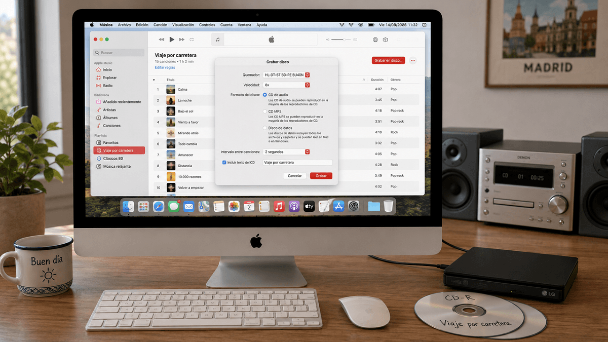 Grabar CD en Mac con Aplicacion Musica