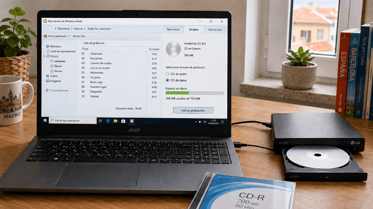 Grabar CD en PC con Windows Media Player