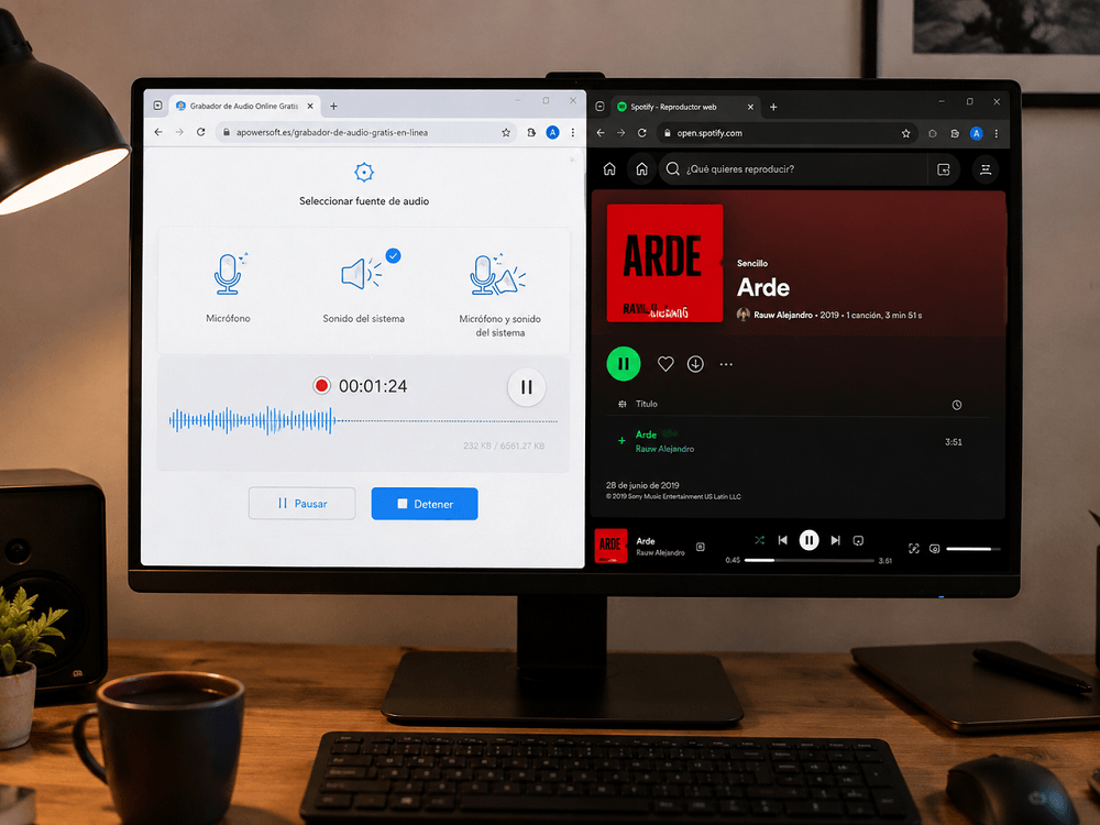 Grabar Spotify Online Apowersoft