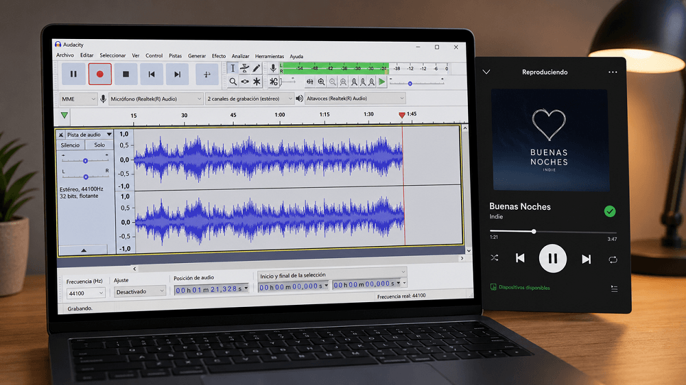 Grabar Spotify WAV Audacity