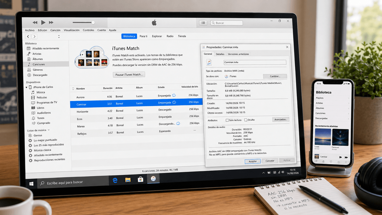 itunes match para canciones elegibles
