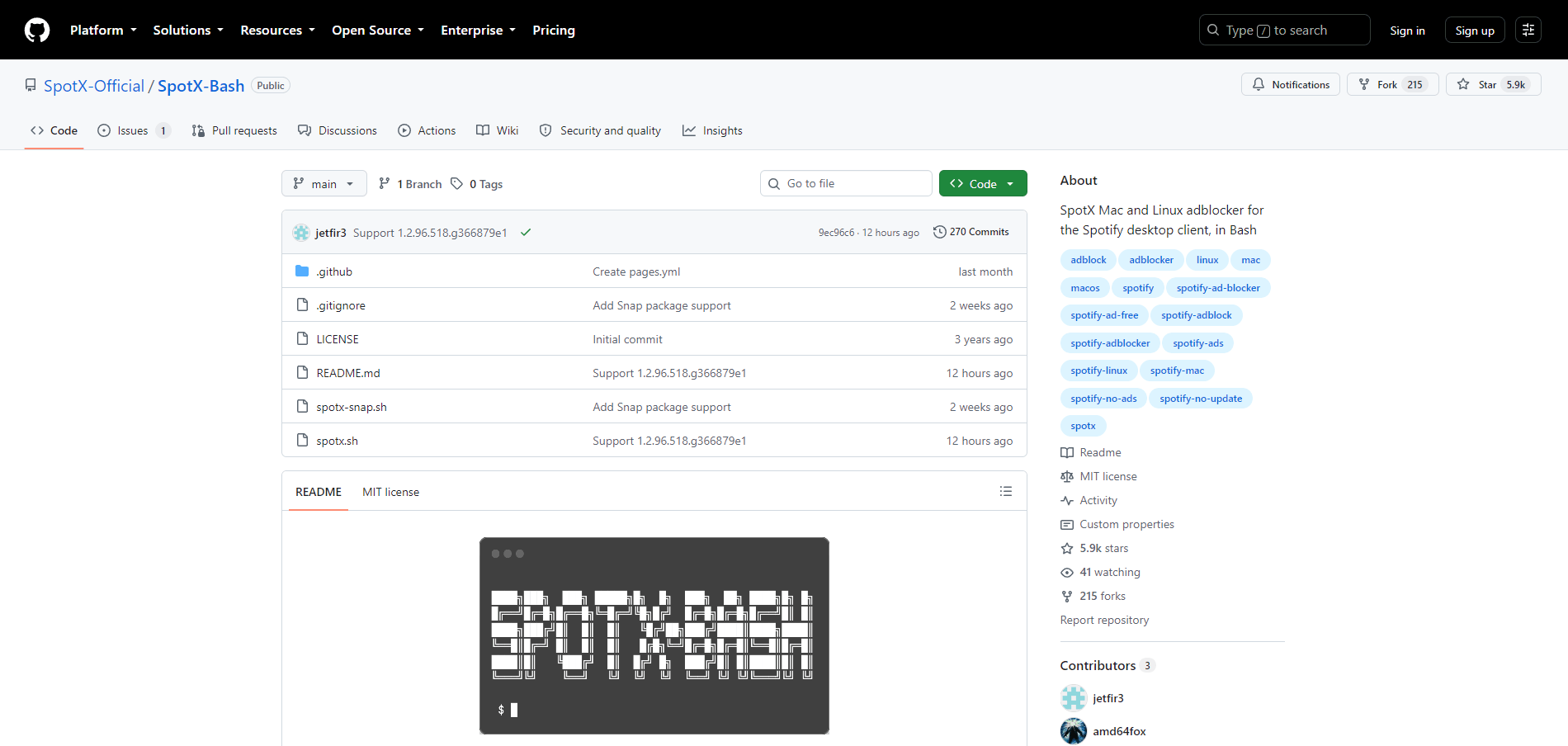 SpotX Bash Github
