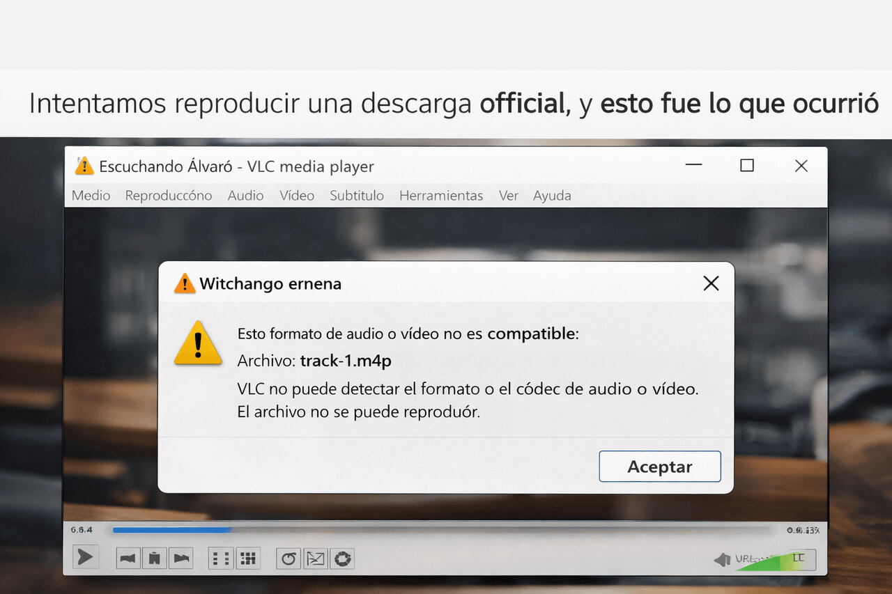 Error al reproducir archivos Apple Music protegidos con DRM